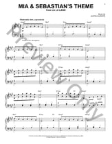 Mia And Sebastian's Theme piano sheet music cover